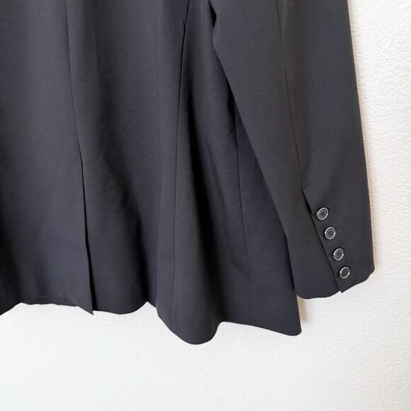 [Universal Standard] Black Rio Wool Blend Blazer Jacket Work Office 14 16 Small - Picture 7 of 12